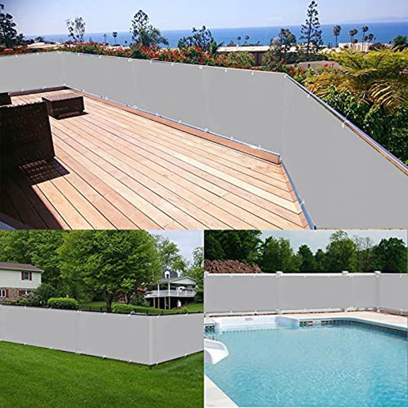 Grey Color 100% Polyester Waterproof Balcony Safety Privacy Screen Net Terrace Windproof Fencing Net Rainproof Sun Shading Sails
